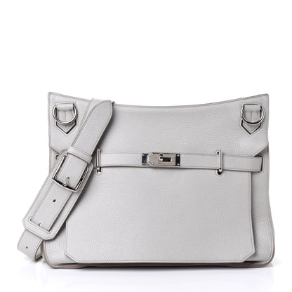 Hermes Taurillon Clemence Jypsiere 37 Gris Perle 1 of 4