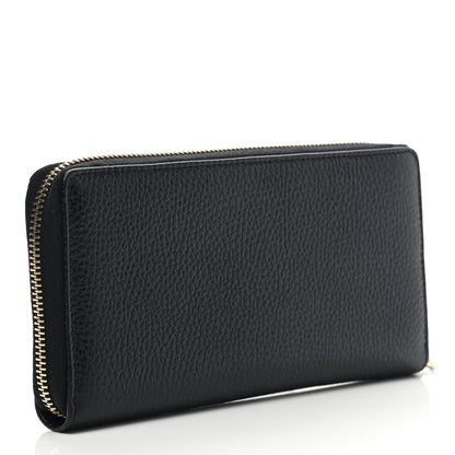 Gucci Pebbled Calfskin Soho Zip Around Wallet Black 3 of 8