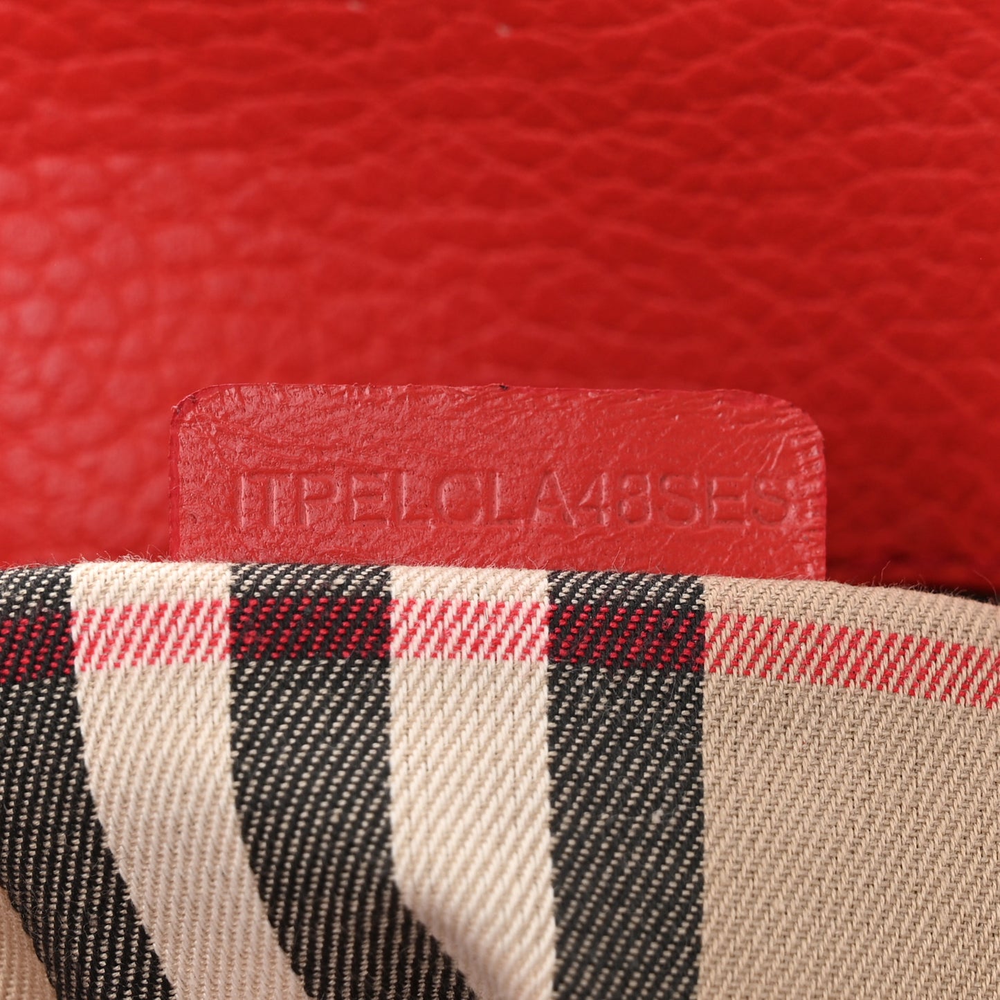 Grainy Calfskin Small Canterbury Tote Red