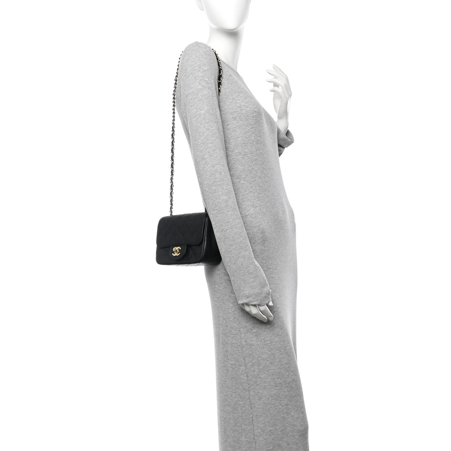 Chanel Caviar Quilted Mini Square Flap Black 2 of 11