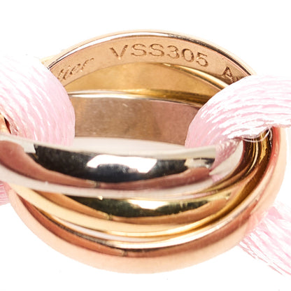 Cartier 18K Pink Yellow White Gold Trinity Adjustable Cord Bracelet Pink 4 of 7