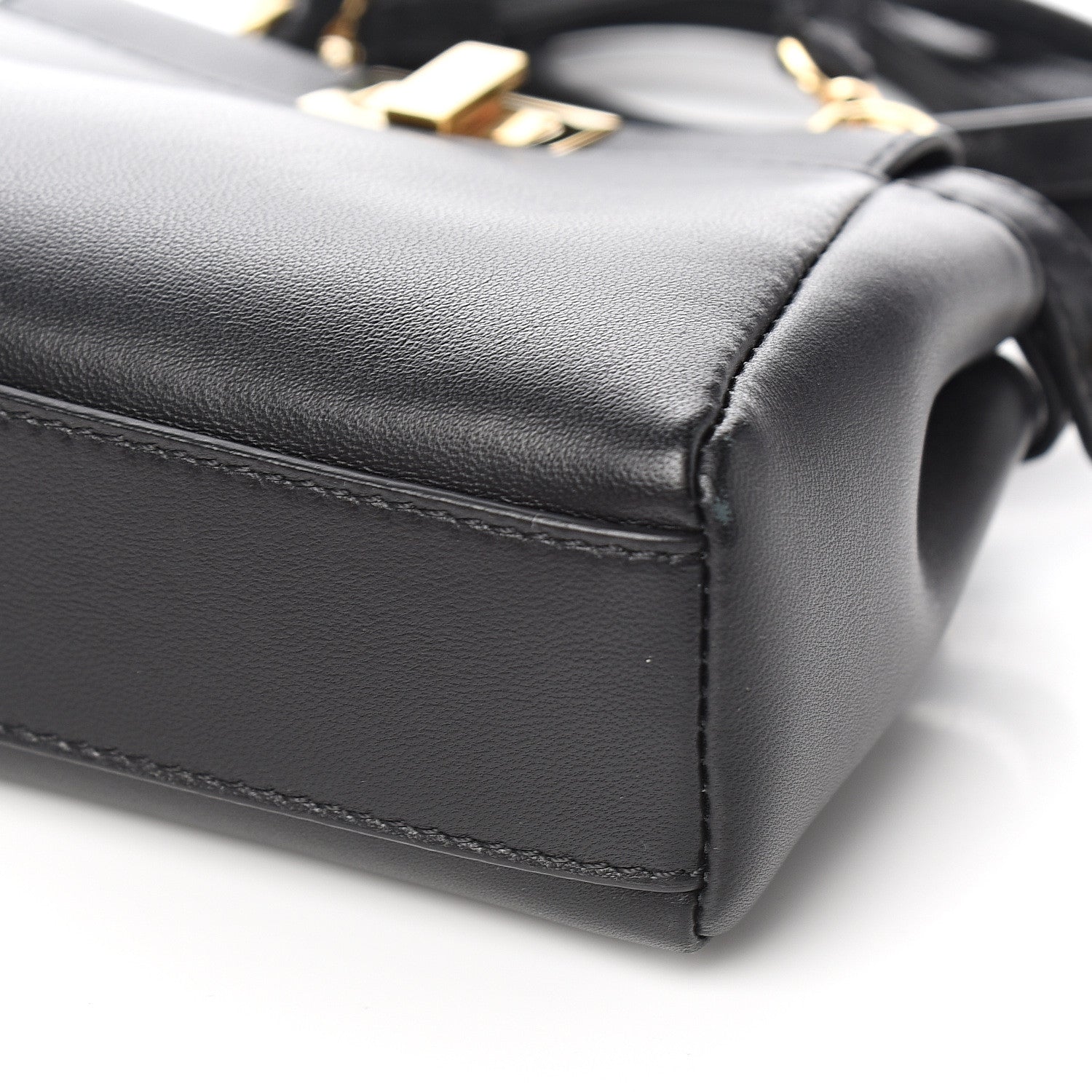 Fendi Nappa Micro Peekaboo Iconic Satchel Black 5 of 9