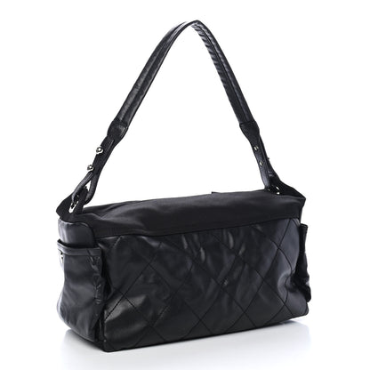 Chanel Coated Canvas Paris Biarritz Hobo Black 2 of 6