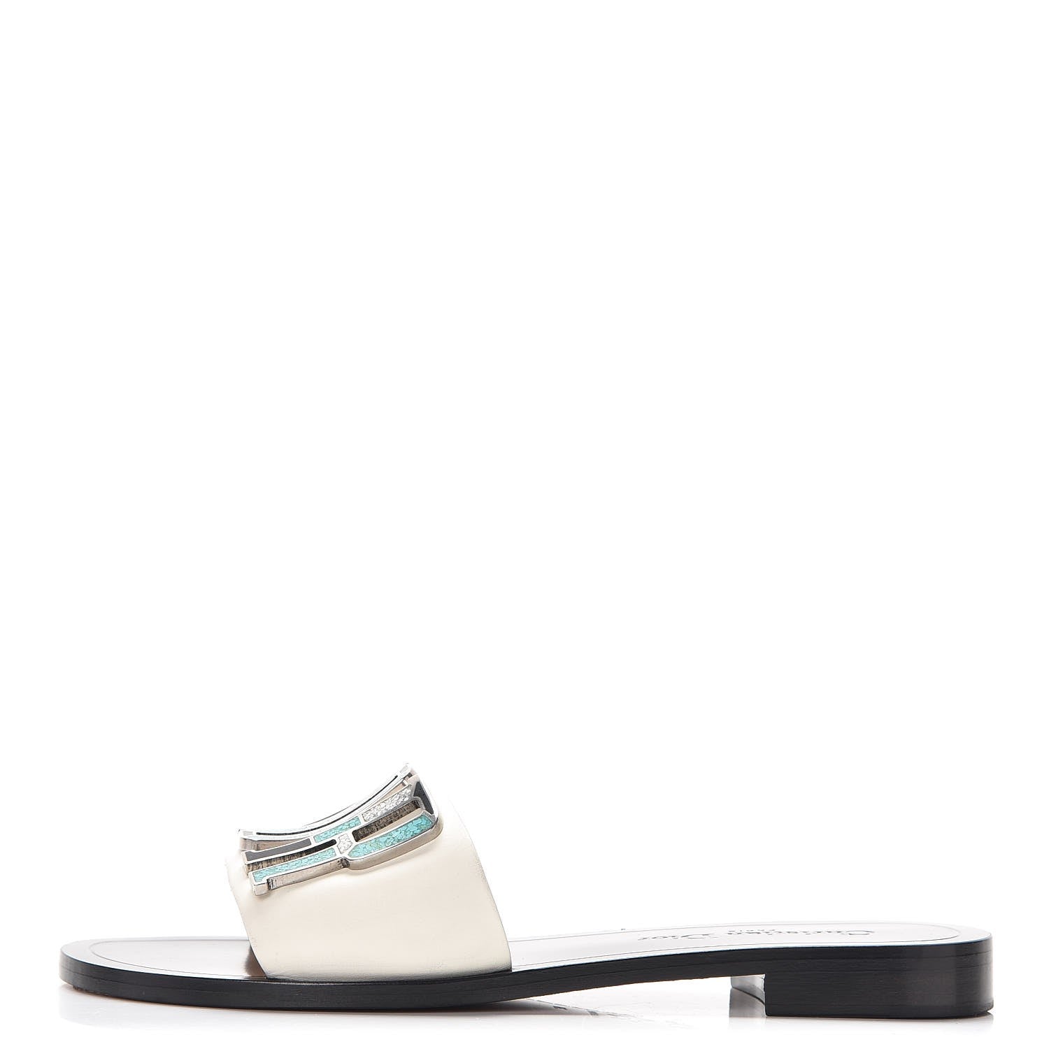 Christian Dior Calfskin Dio(r)evolution 10mm Slide Sandals 38 Off White 1 of 9