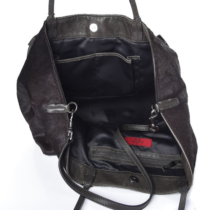 Valentino Garavani Calf Hair Petale Tote Brown 6 of 15