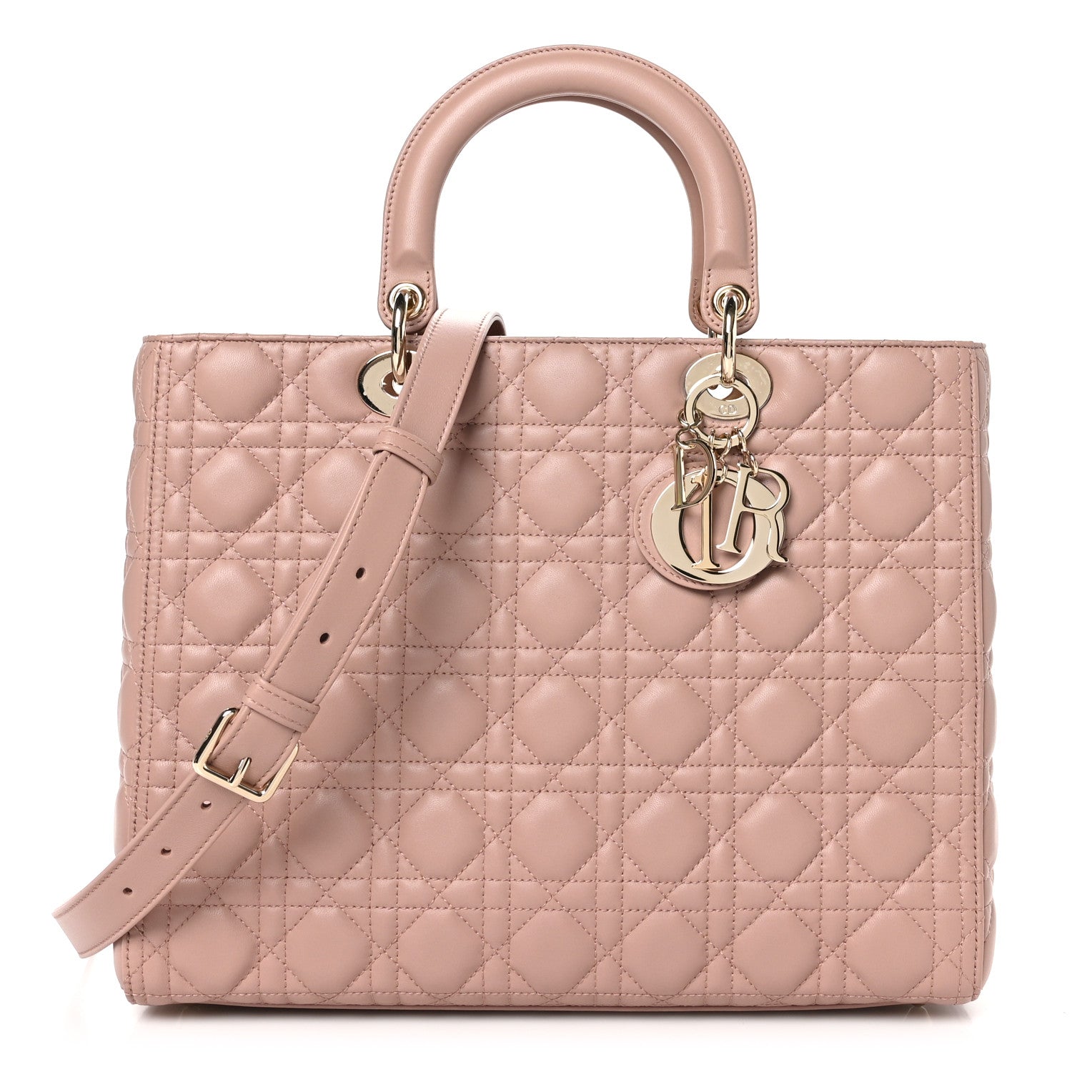 Christian Dior Lambskin Cannage Large Lady Dior Fard 1 of 11