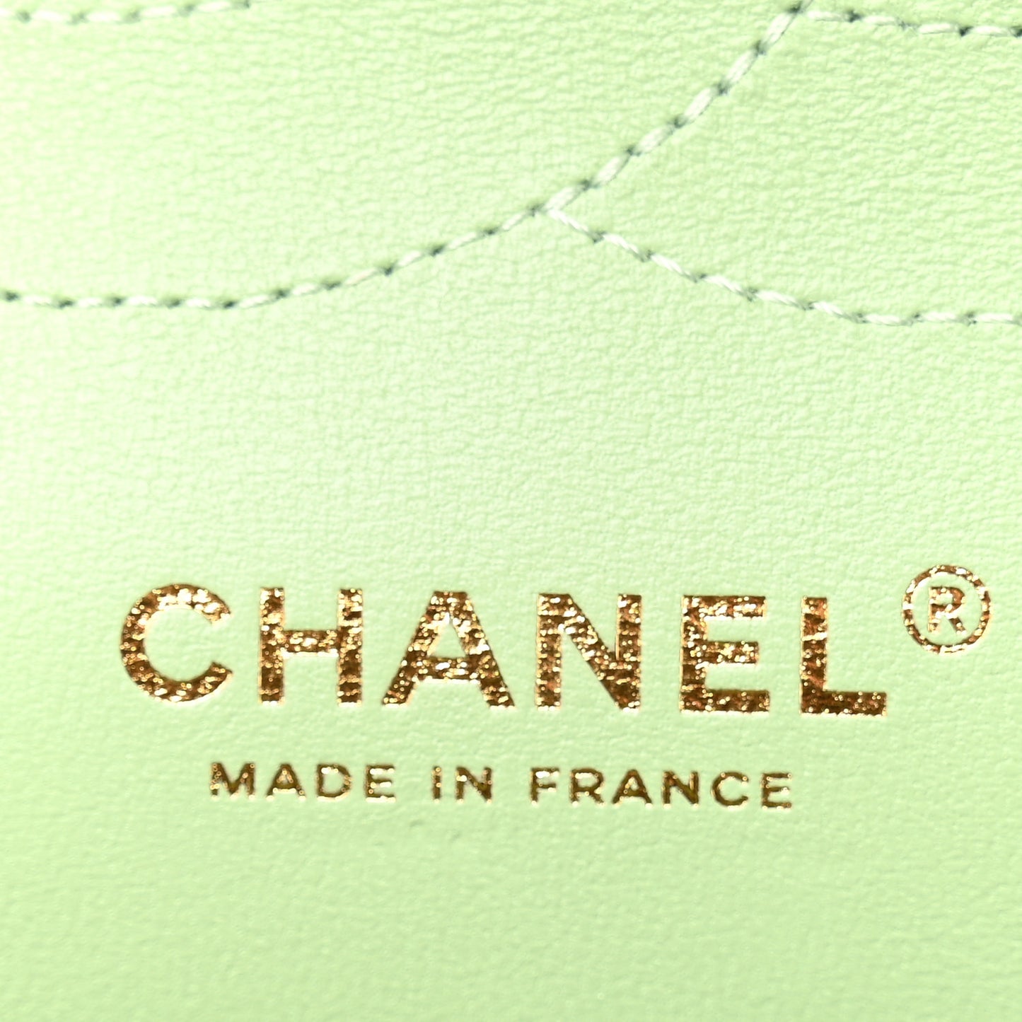 Caviar Quilted Jumbo Double Flap Light Green