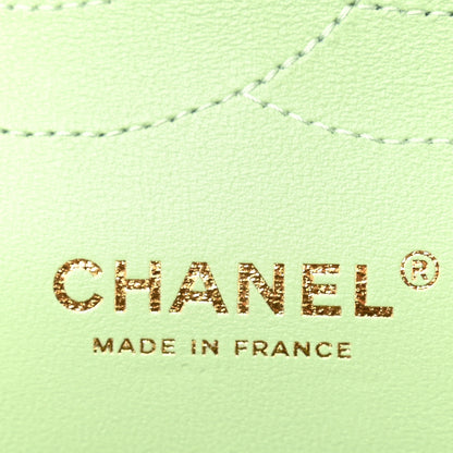 Chanel Caviar Quilted Jumbo Double Flap Light Green 6 of 10