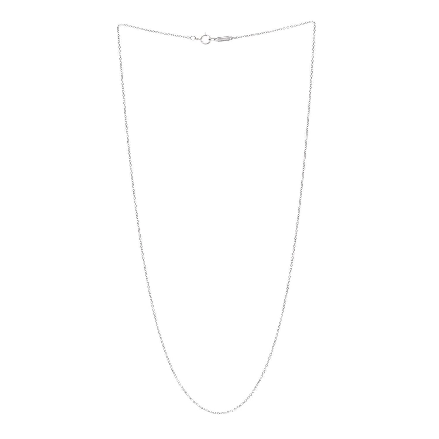 18K White Gold Chain Necklace 18"