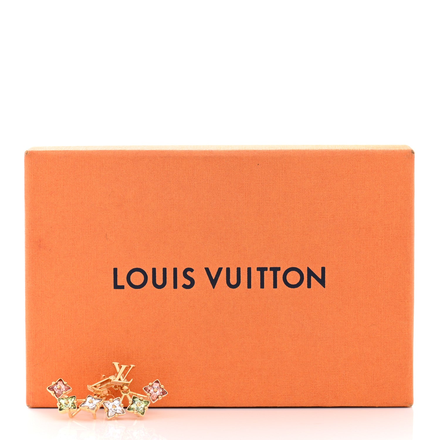 Louis Vuitton Metal Crystal Loulougram Earrings Multicolor 4 of 4