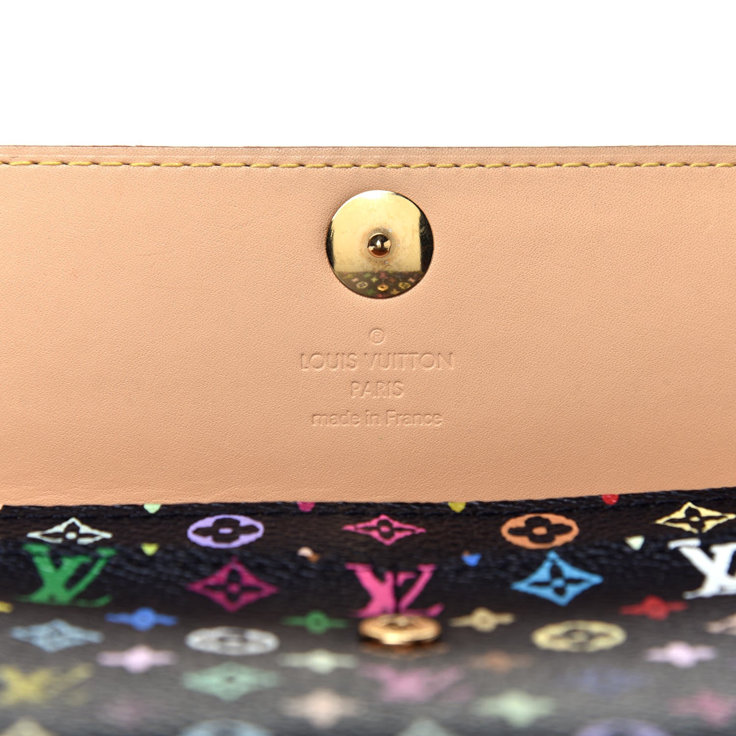 Louis Vuitton Monogram Multicolor Sarah Wallet Black 6 of 6