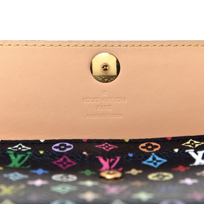 Louis Vuitton Monogram Multicolor Sarah Wallet Black 6 of 6