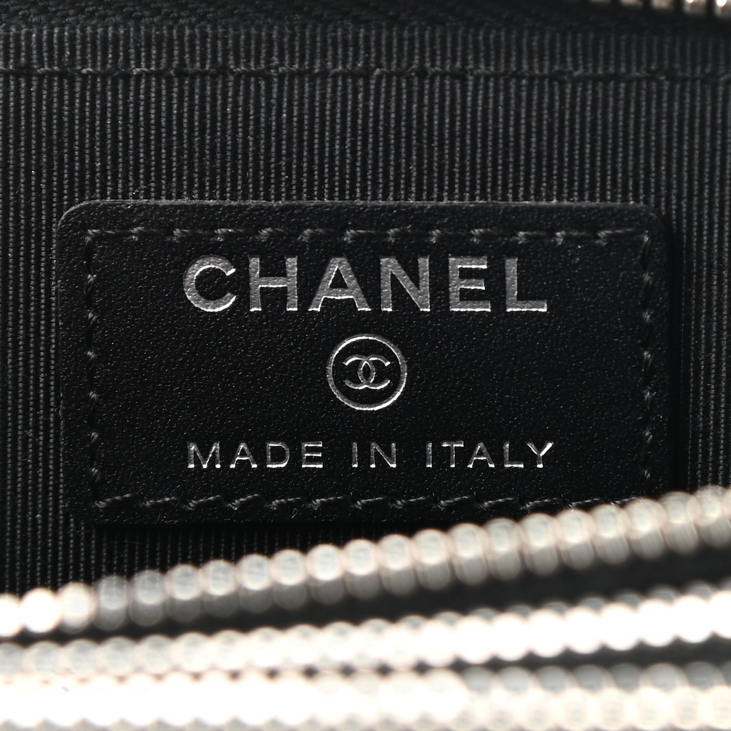 Chanel Caviar Quilted Triple Zip Wallet Black 6 of 10