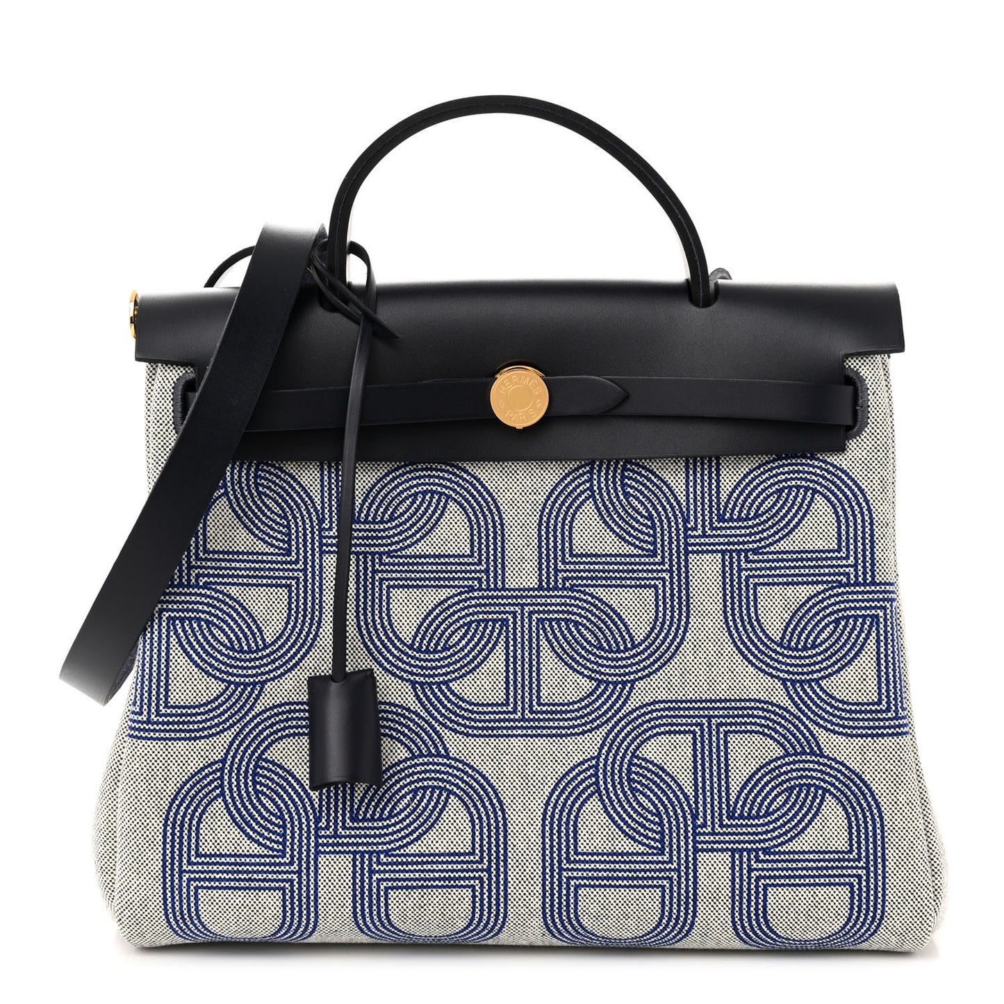 H Plume Canvas Vache Hunter Circuit 24 Herbag Zip Retourne 31 Bleu Royal Bleu Indigo Ecru