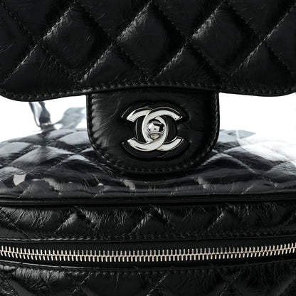 Chanel Crumpled Calfskin PVC Quilted Backpack Black 8 of 10