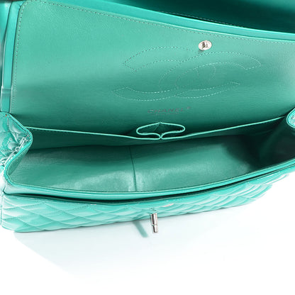Chanel Patent Jumbo Double Flap Green 5 of 8