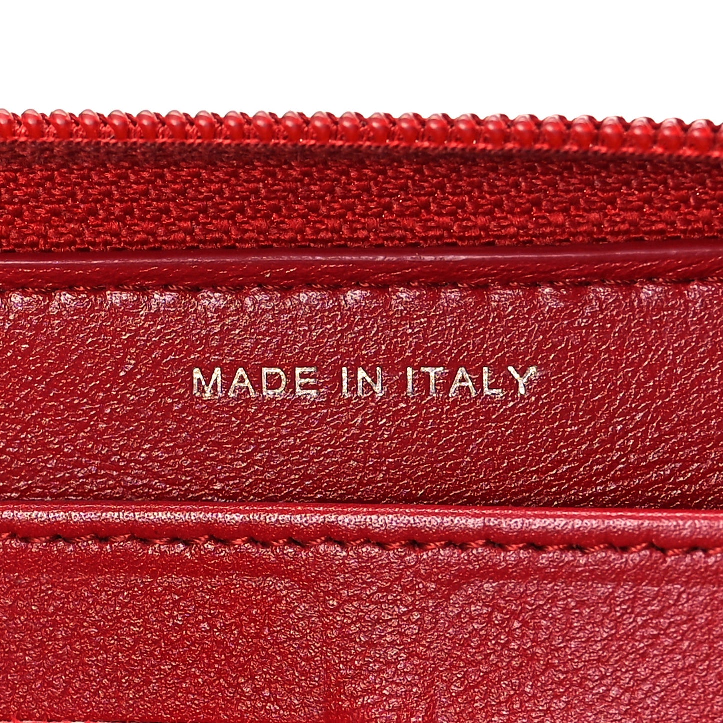 Caviar Large Timeless CC Zip Around Wallet Red