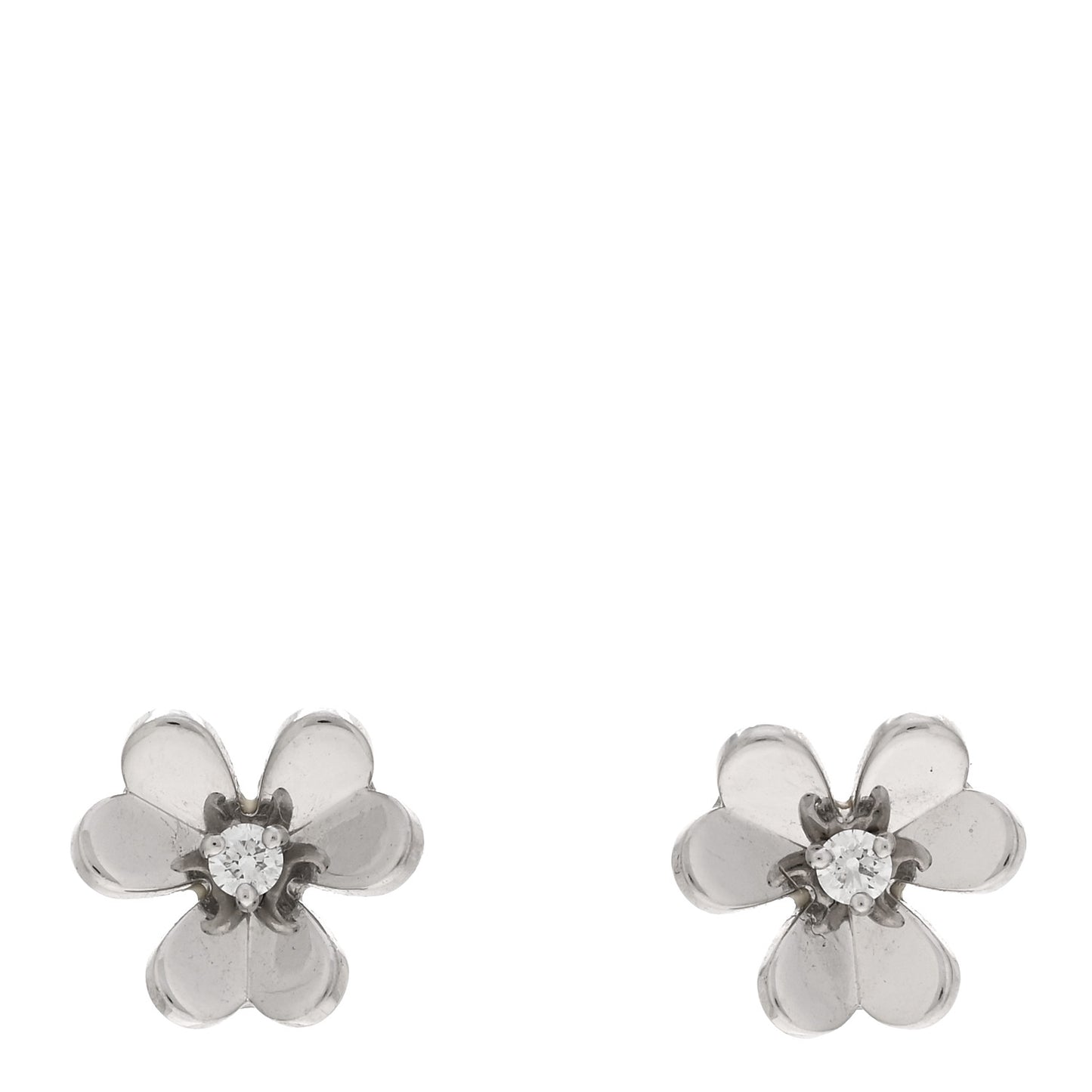 18K White Gold Diamond Mini Frivole Earrings