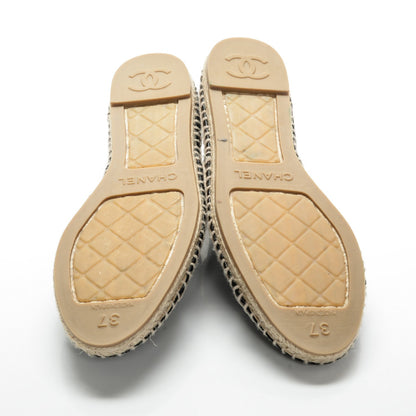 Chanel Lambskin CC Espadrilles 37 Black 5 of 9