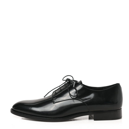 Christian Dior Shiny Calfskin Womens Derby Shoe 38 Black 1 of 9