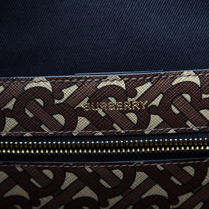 Burberry E-Canvas Monogram Stripe Book Tote Bridle Brown 6 of 10