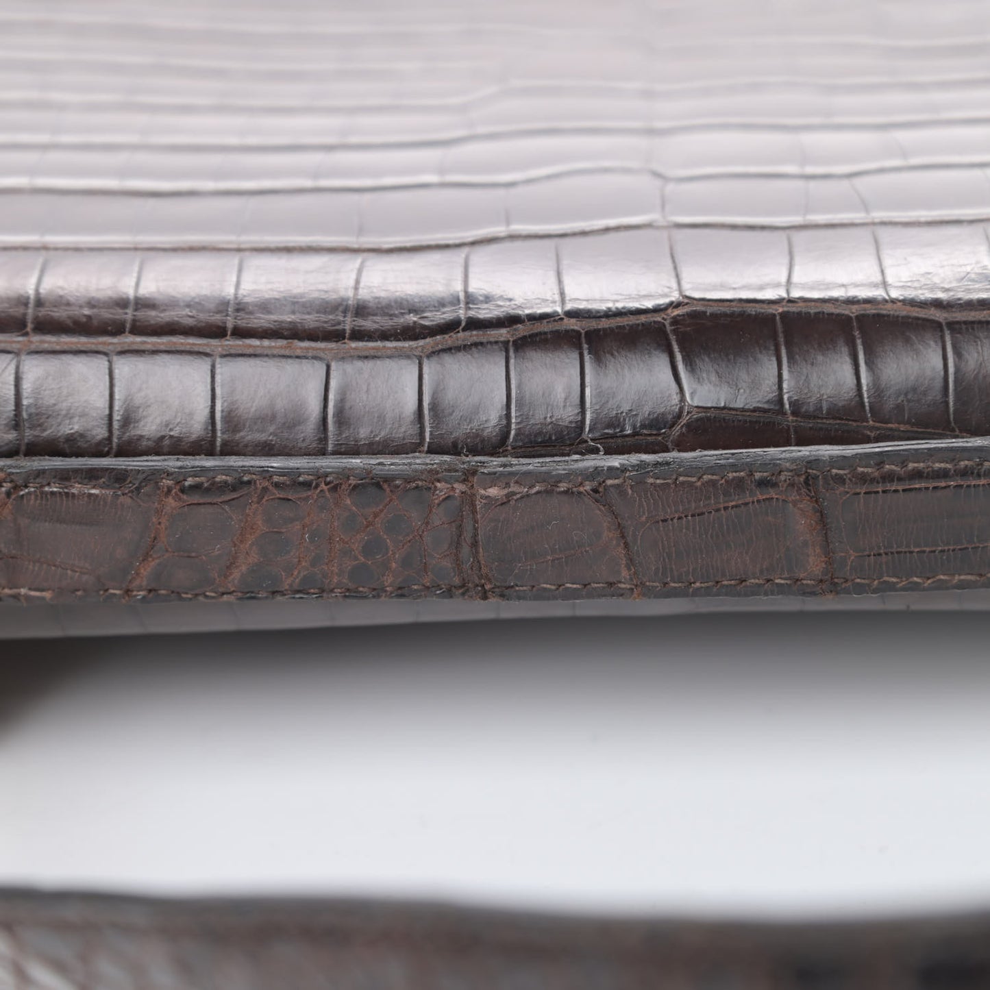 Shiny Porosus Crocodile Constance 23 Chocolate