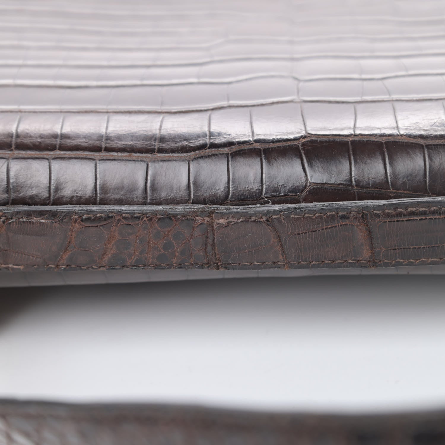 Hermes Shiny Porosus Crocodile Constance 23 Chocolate 15 of 15