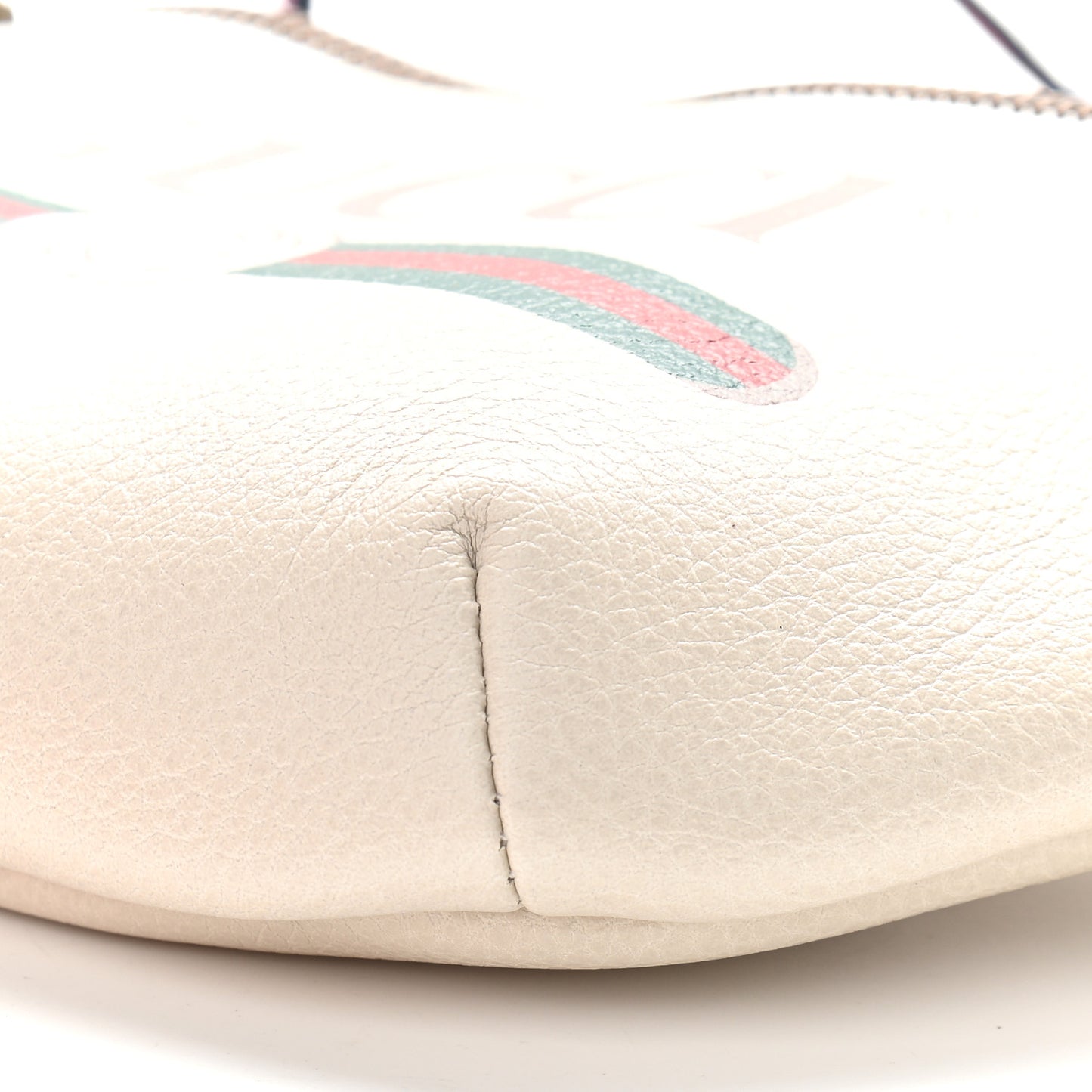 Grained Calfskin Small Logo Belt Bag White
