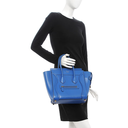 Celine Palmelato Micro Luggage Electric Blue 2 of 15