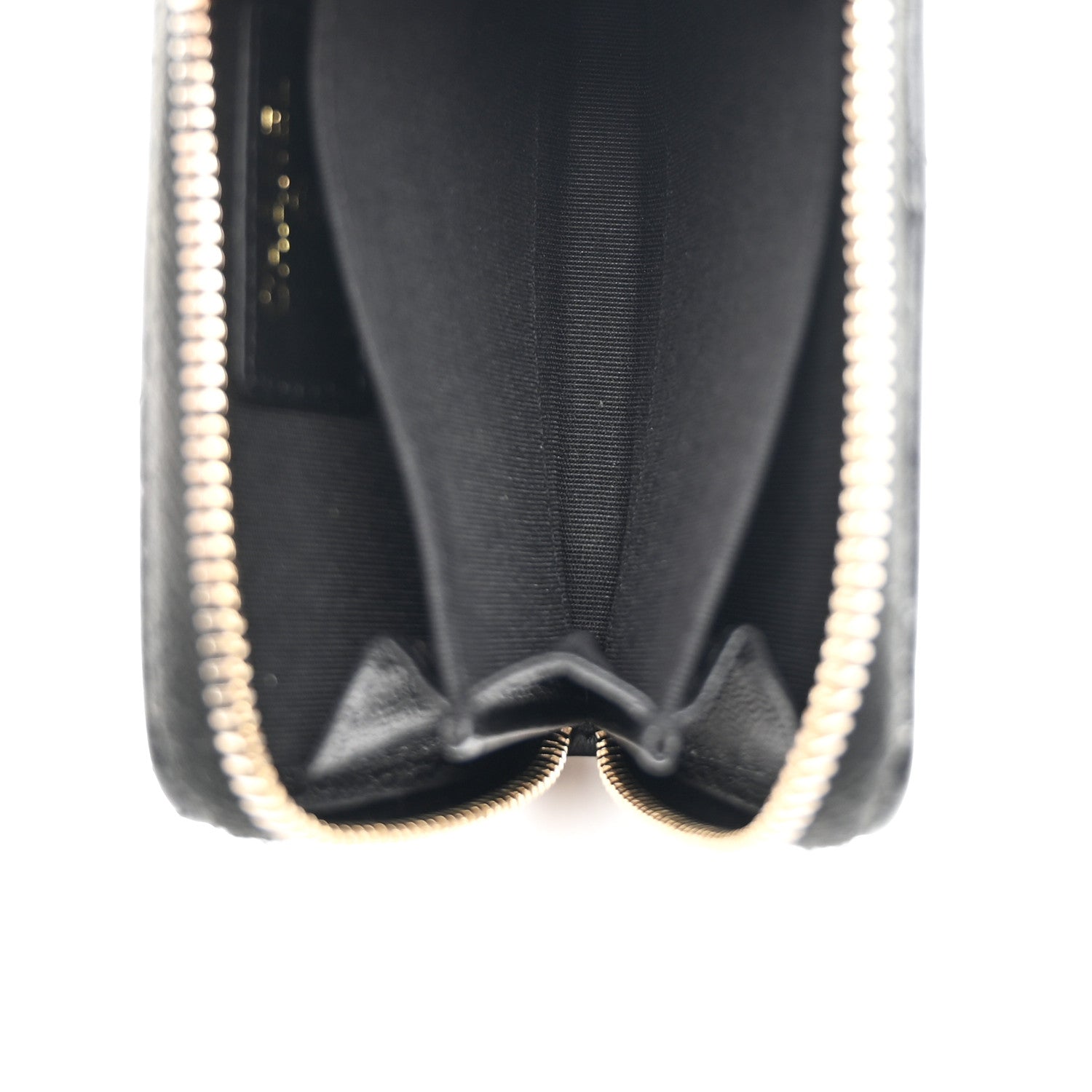 Chanel Lambskin Quilted Chanel 19 Zip Around Coin Purse Wallet