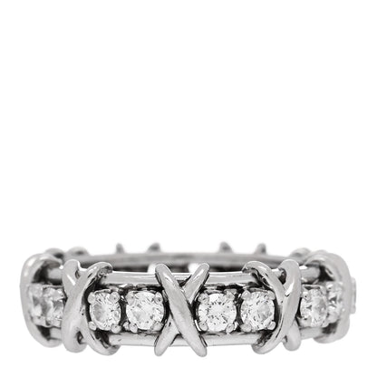 Tiffany Platinum Diamond 1.33ct Schlumberger Sixteen Stone Ring 58 8.5 3 of 4
