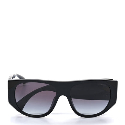 Chanel Acetate Quilted CC Pilot Sunglasses 71465 Black 2 of 7