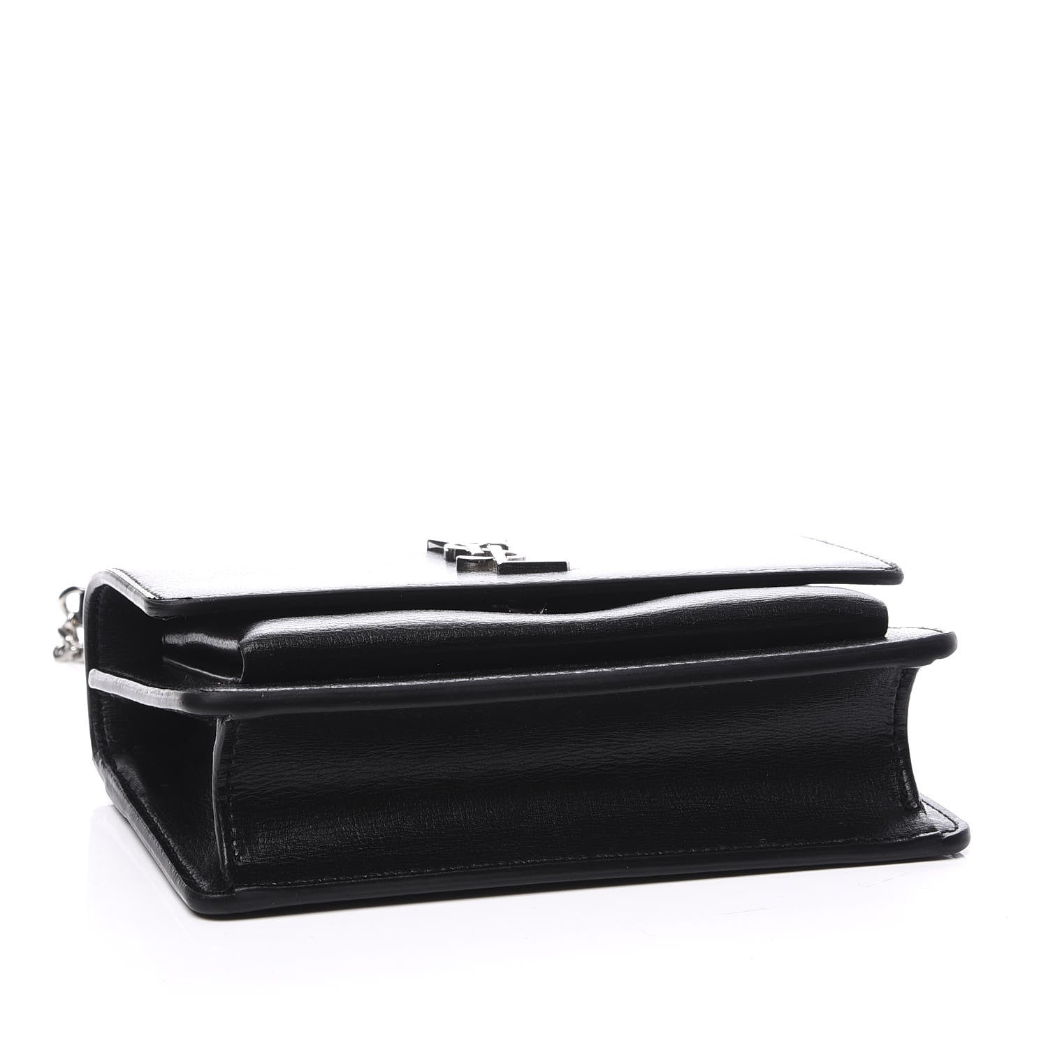 Saint Laurent Calfskin Monogram Sunset Chain Wallet Black 3 of 10