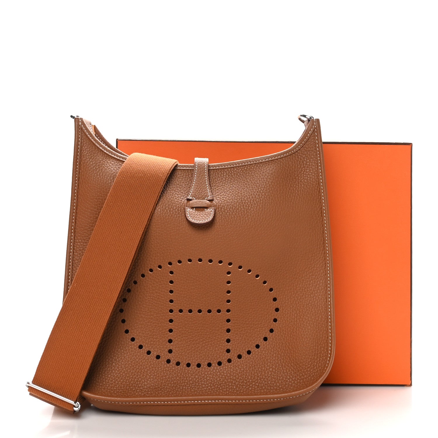 Hermes Taurillon Clemence EVELYNE III PM Gold 11 of 11