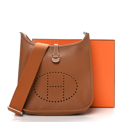 Hermes Taurillon Clemence EVELYNE III PM Gold 11 of 11