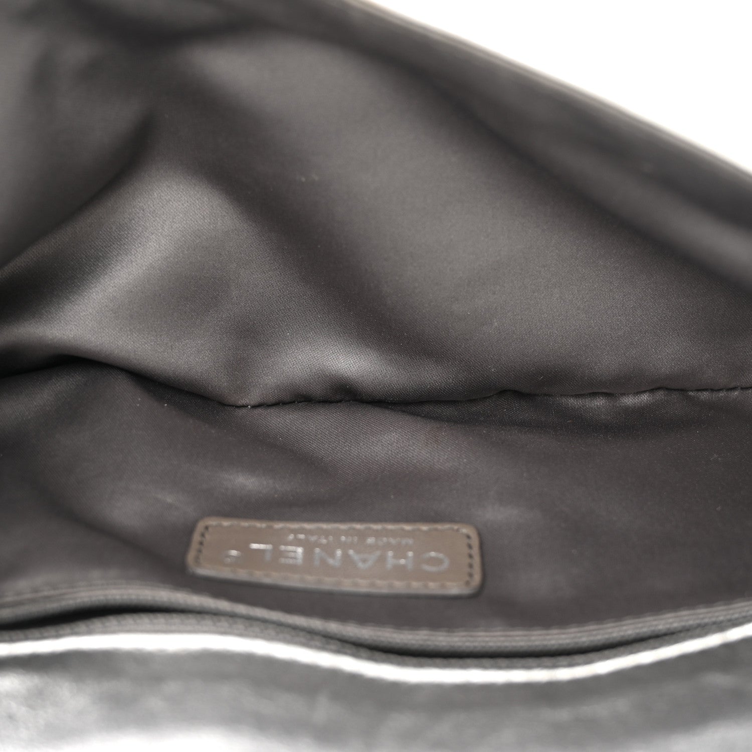 Chanel Metallic Distressed Lambskin Quilted CC Flap Ivory 5 of 16