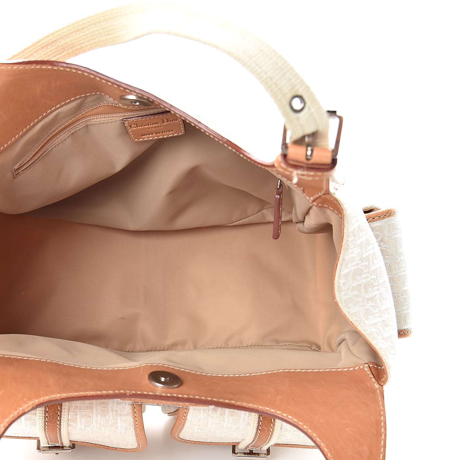Christian Dior Monogram Tote White Tan 5 of 18