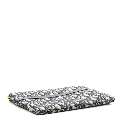 Christian Dior Oblique Pouch Clutch Blue 4 of 9