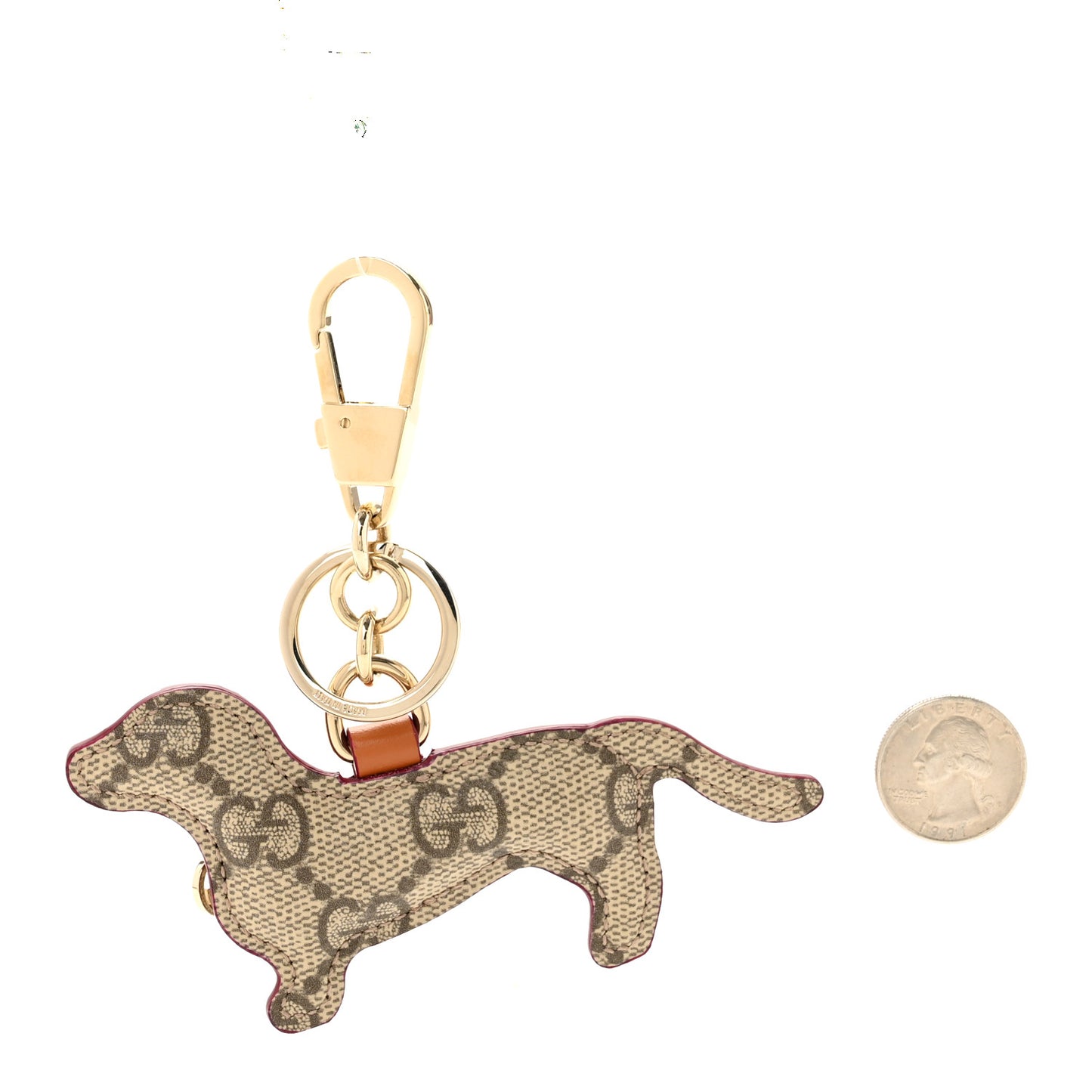 GG Supreme Monogram Dog Shaped Bag Charm