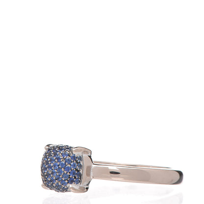 Tiffany 18K White Gold Blue Sapphires 7mm Paloma's Sugar Stacks Ring 54 7 3 of 6