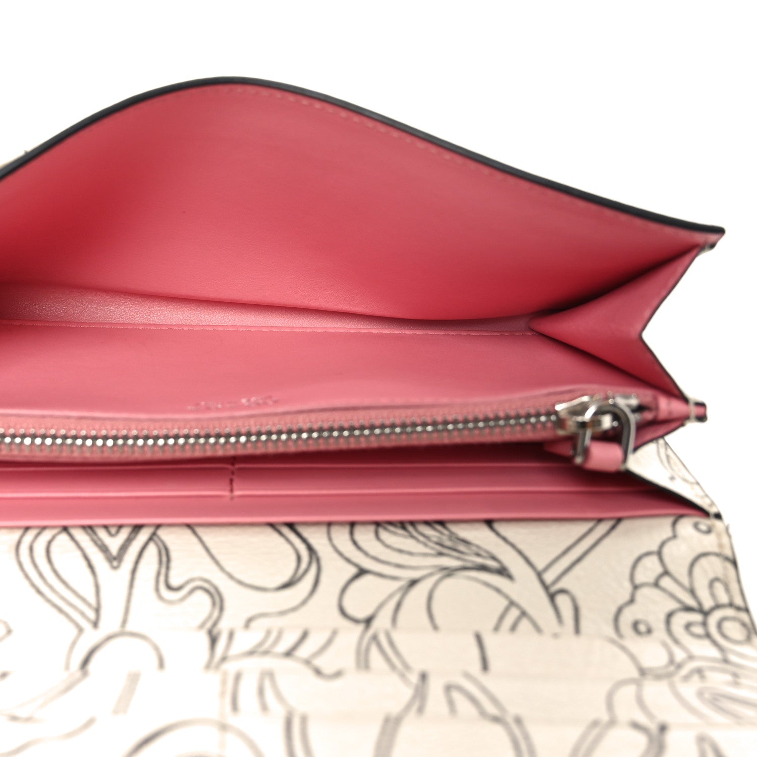Prada X JAMES JEAN Glace Calfskin Rabbit Print Continental Wallet