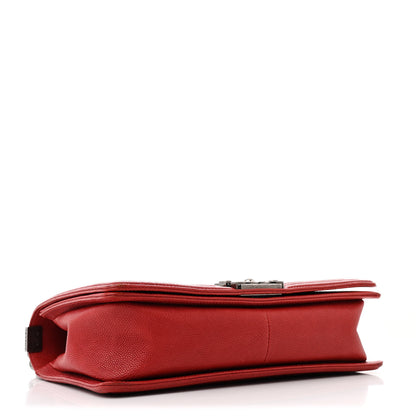 Chanel Caviar Quilted New Medium Boy Flap Red 4 of 12