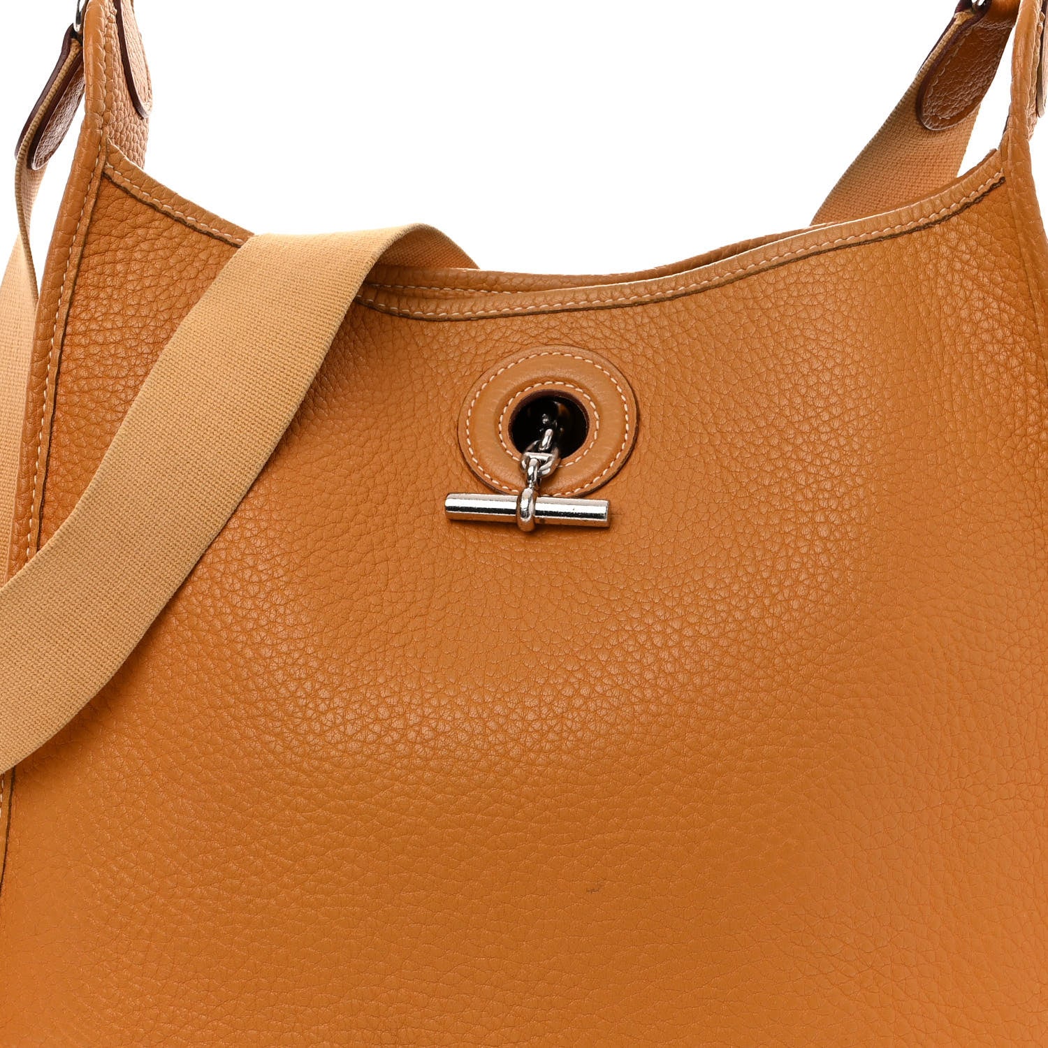 Hermes Taurillon Clemence Vespa GM Natural Sable 7 of 13