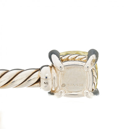 David Yurman Sterling Silver Diamond Lemon Citrine 4mm Chatelaine Bypass Bracelet 3 of 3
