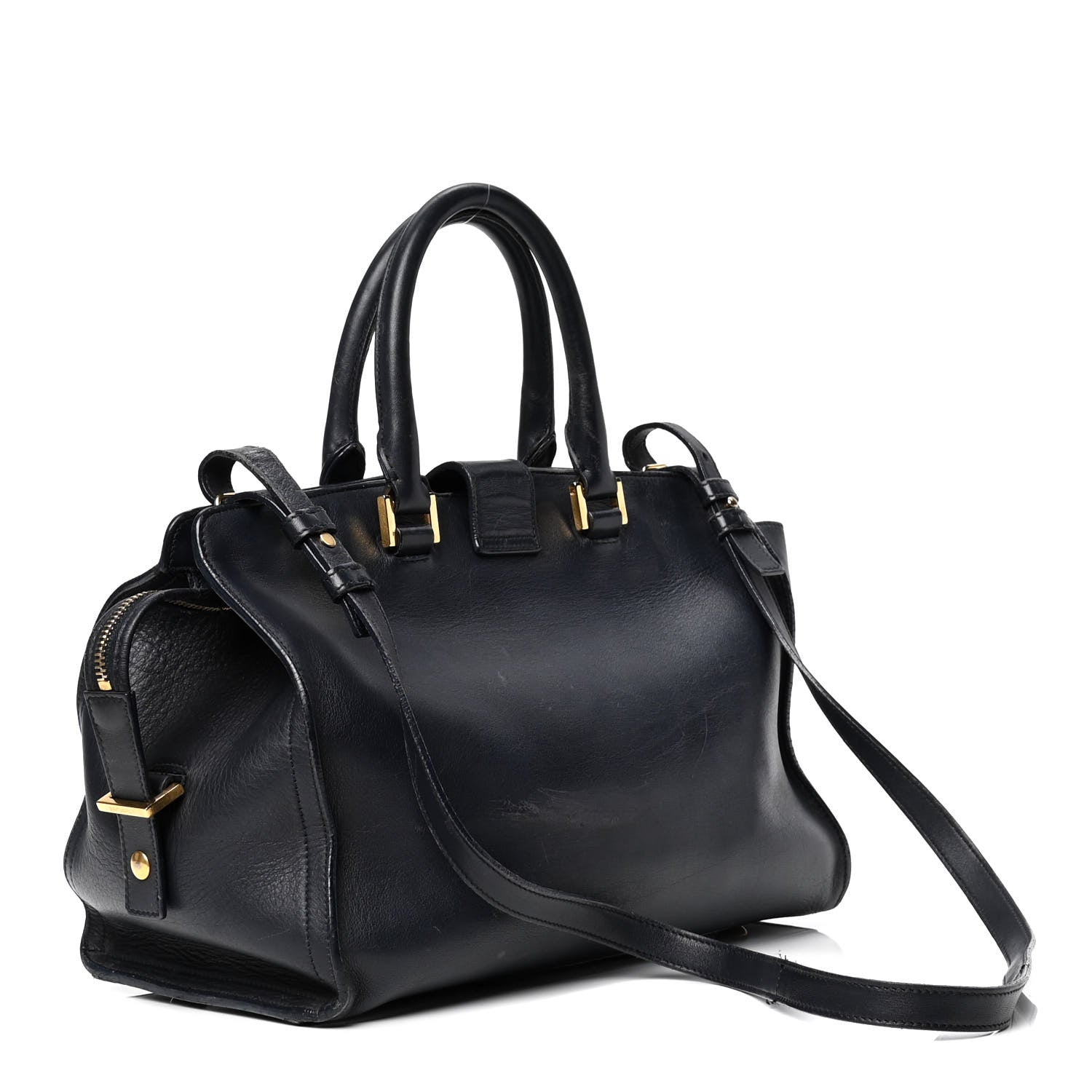 Saint Laurent Calfskin Small Classic Y Cabas Navy Blue 2 of 8