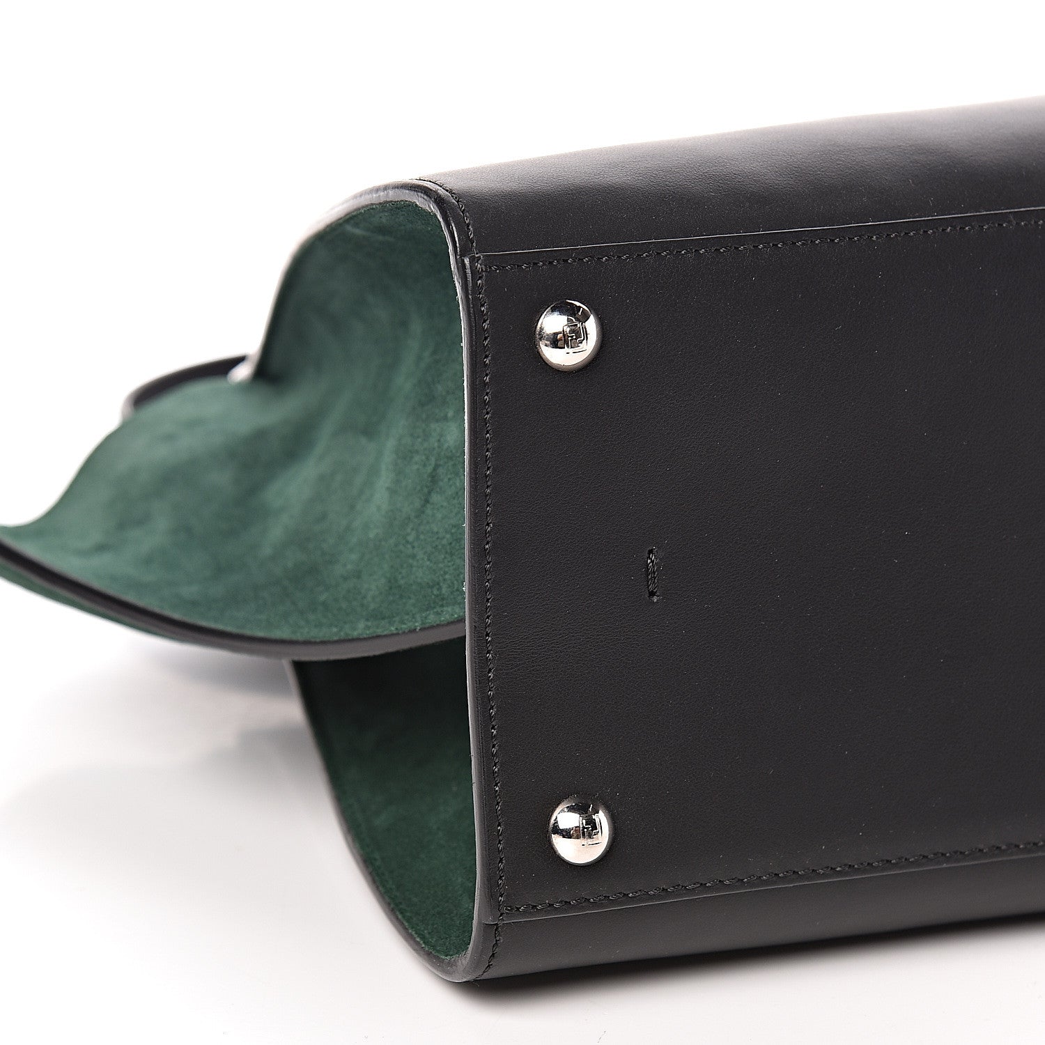 Fendi Vitello Baltico Kore Petite 3Jours Tote Black Verde Prato 8 of 10