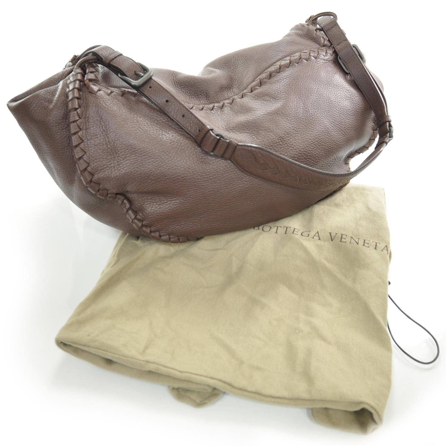 Bottega Veneta Cervo Woven Detail Hobo Truffle 3 of 9
