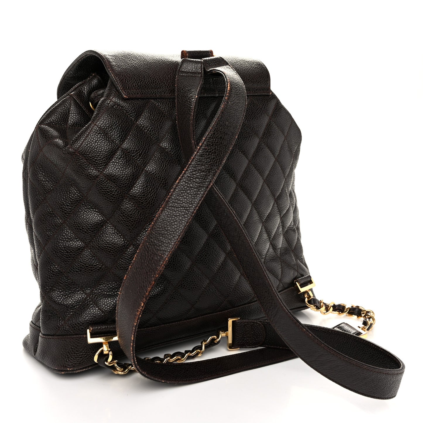Caviar Quilted CC Backpack Brown