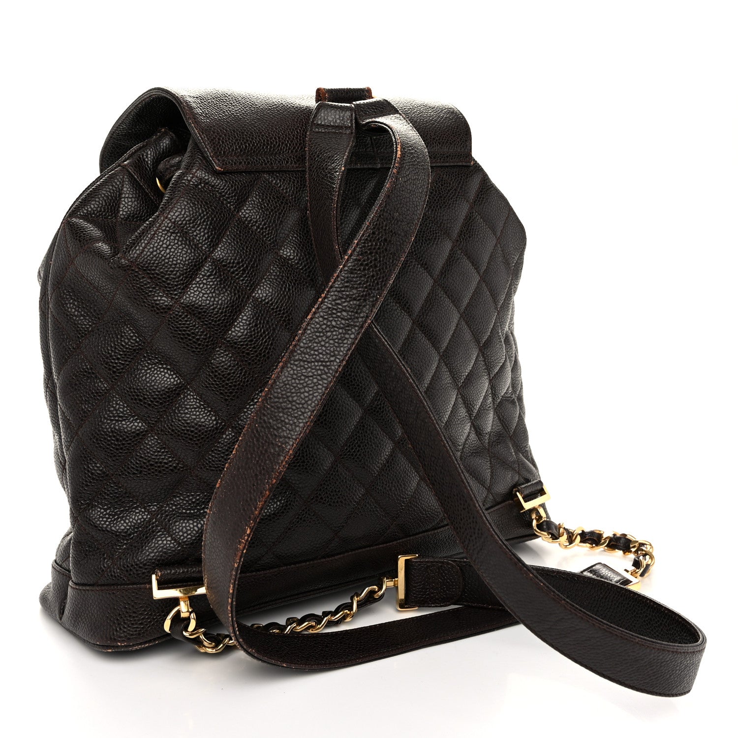 Chanel Caviar Quilted CC Backpack Brown 3 of 14