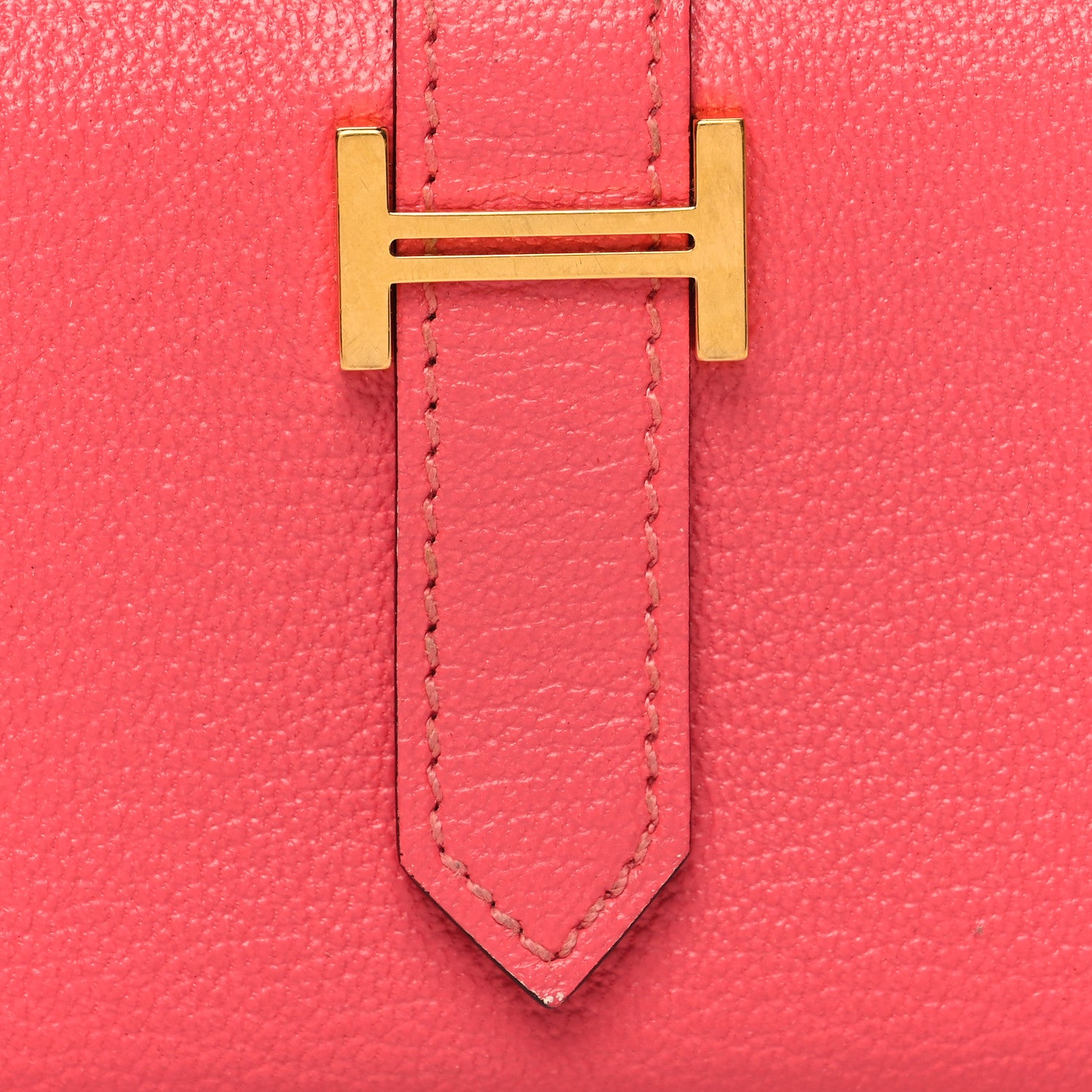 Hermes Chevre Mysore Mini Bearn Wallet Rose Lipstick 10 of 11